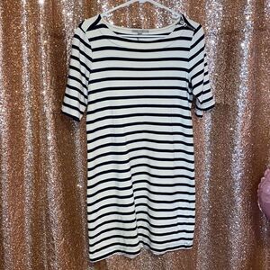Navy Blue and White Striped GAP Dress